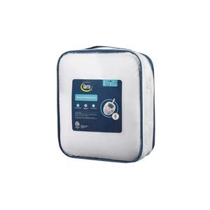 Serta Casual Polyester Plush Top Heated Mattress Pad in White Finish ST55-0186